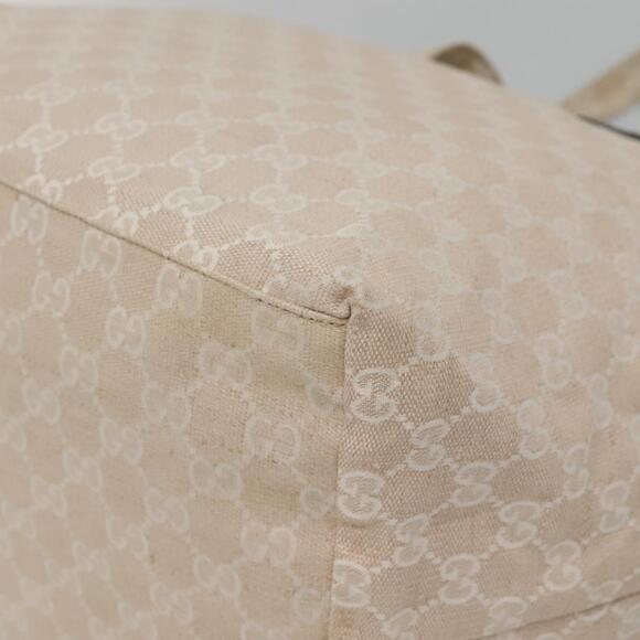 GUCCI GG Canvas Tote Bag Beige Silver - Picture 12 of 16